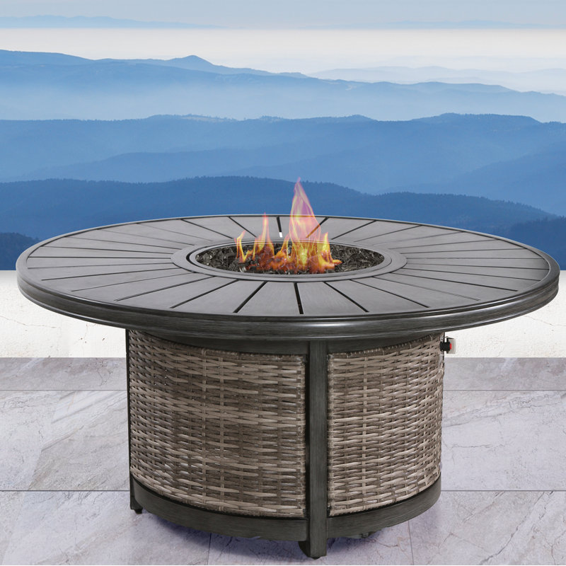 Bayou Breeze Raina Resort Wicker Propane Fire Pit Table & Reviews Wayfair